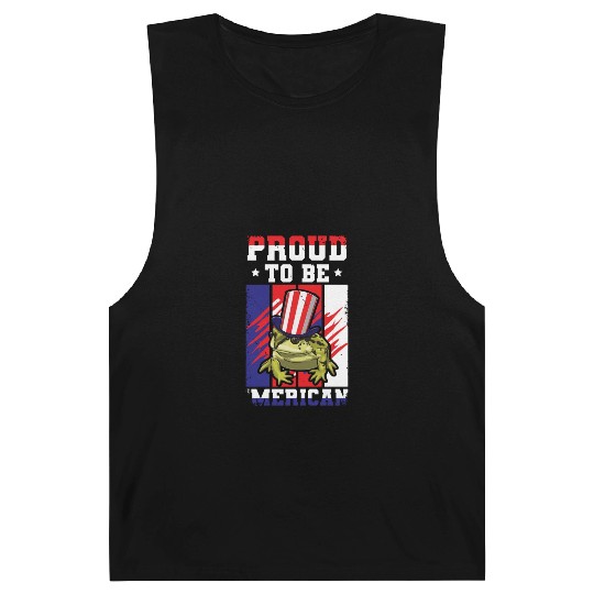 Proud To Be Merica Frog Barnard Tanks