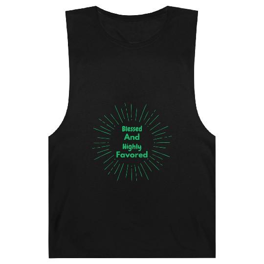 Blessed and Highly Favored Green Barnard Tanks