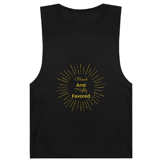 Blessed and Highly Favored Gold Barnard Tanks