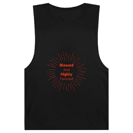 Blessed and Highly Favored Scarlet Barnard Tanks
