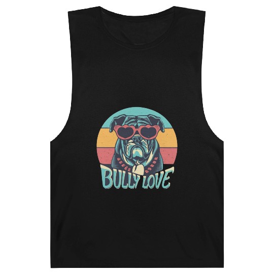 Dog Love Bully Retro Barnard Tanks Dog owner Bully lover