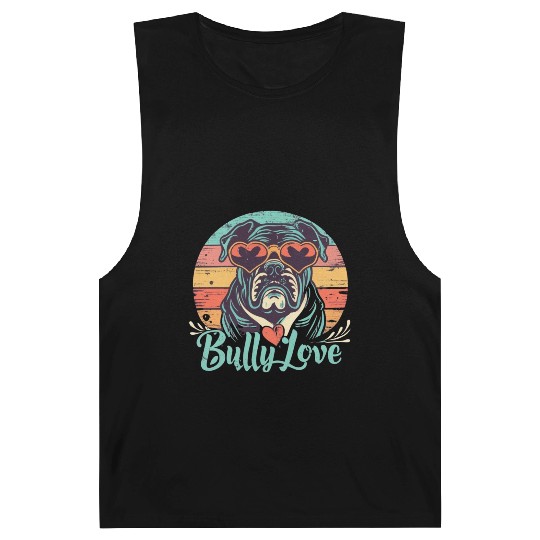Dog Love Bully Retro Barnard Tanks Dog owner Bully lover