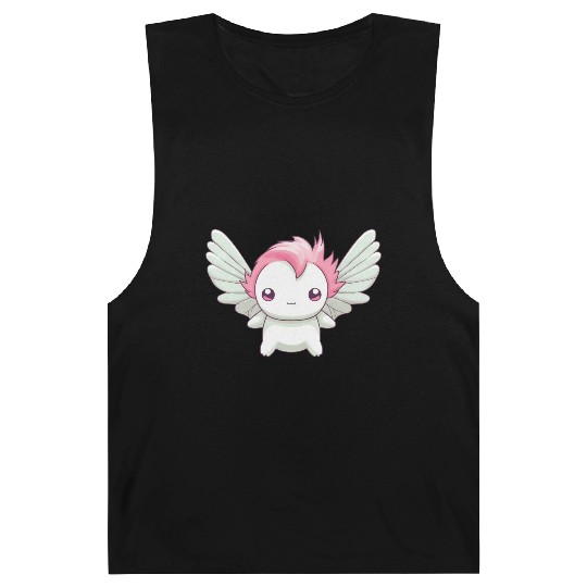 Sweet Axolotl with Angel Wings: Heavenly Design Barnard Tanks