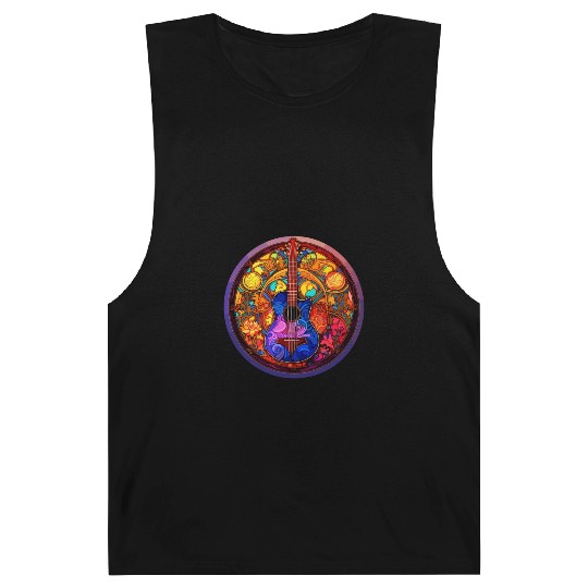 I Love Stained Glass Art and Guitar Designs - Holy Barnard Tanks
