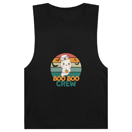 Boo Boo Crew Ghost Halloween Paramedic Nurse Ghost Barnard Tanks
