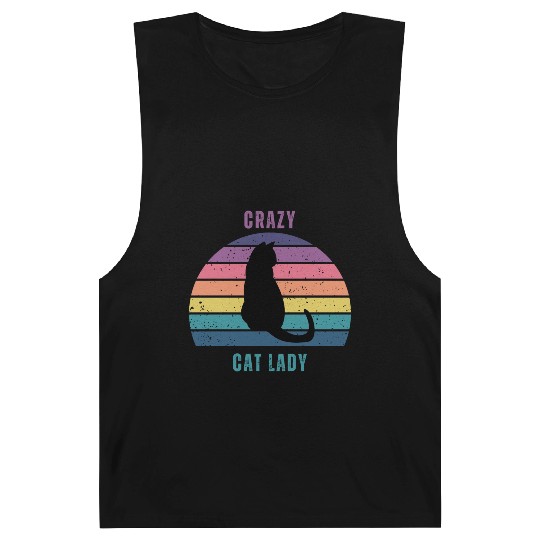 crazy cat lady Barnard Tanks