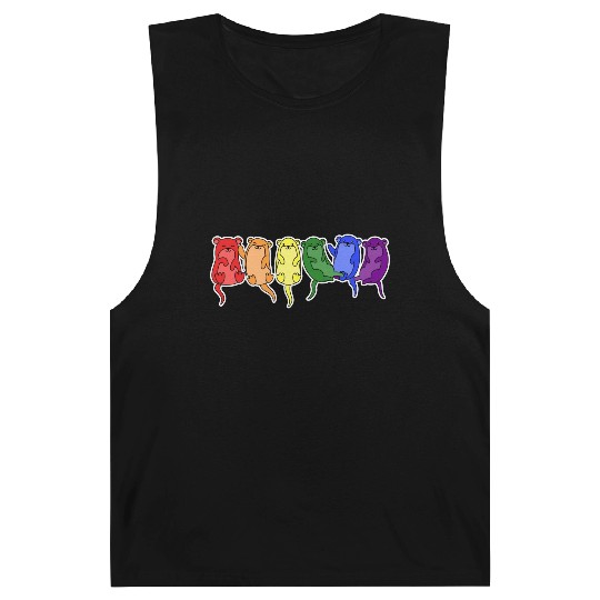 LGBT+ Flag Otter Design for proud LGBT+ People Barnard Tanks