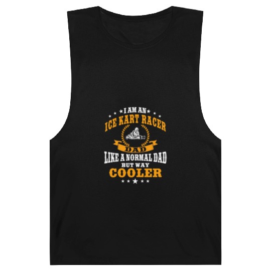 Funny Ice Kart Racer Dad Design Barnard Tanks