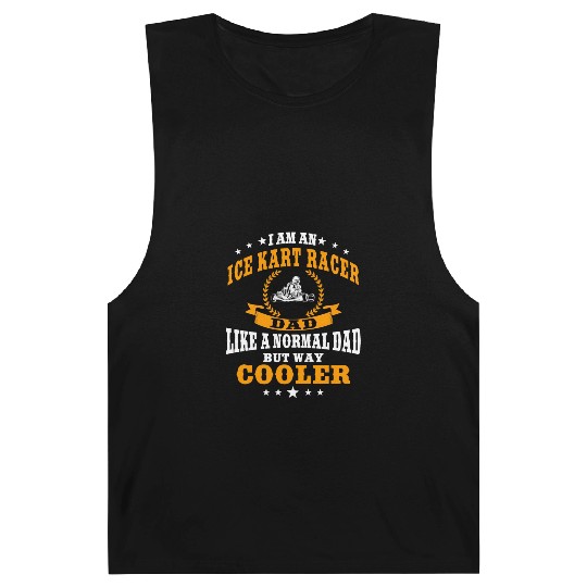 Funny Ice Kart Racer Dad Design Barnard Tanks