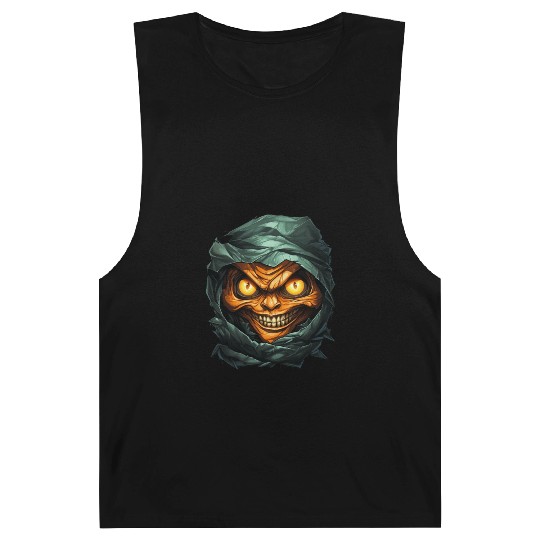 Halloween Spooky Cartoon Mummy Barnard Tanks