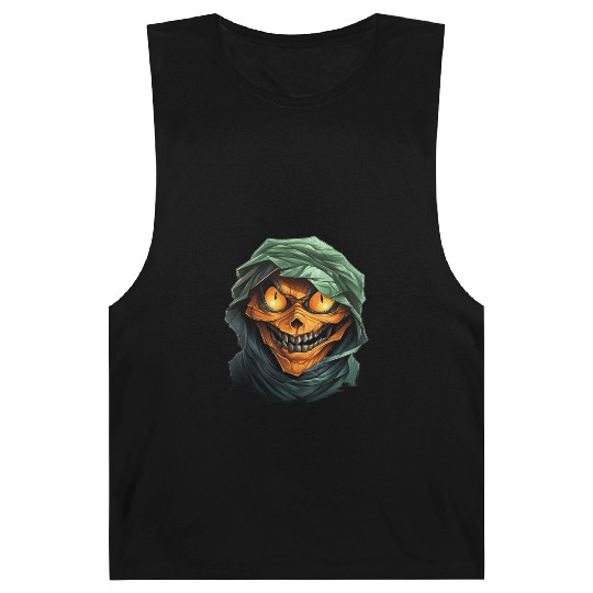 Halloween Spooky Cartoon Mummy Barnard Tanks