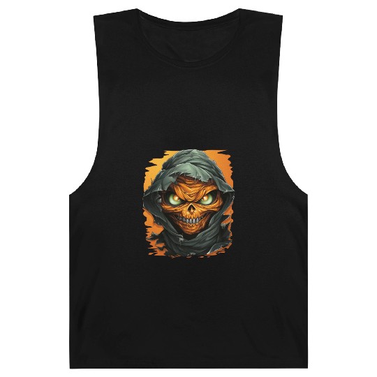 Halloween Spooky Cartoon Mummy Barnard Tanks