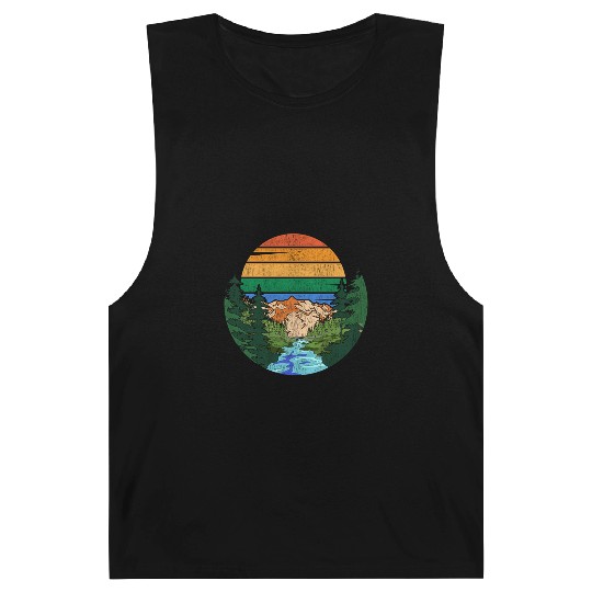 Retro nature lover mountains forest gift nature Barnard Tanks