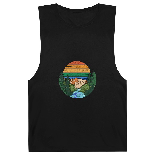 Retro nature lover mountains forest gift nature Barnard Tanks