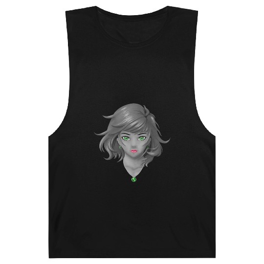 Anime girl with pretty jewelry Barnard Tanks
