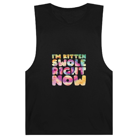 I´m Kitten Swole Right Now Cat Lover Gym Workout Barnard Tanks
