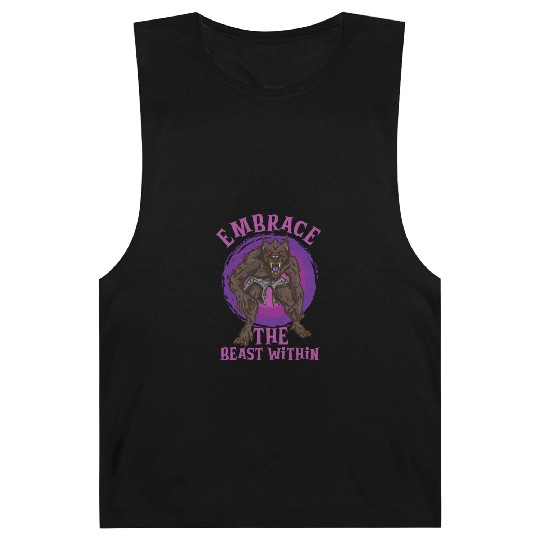 Funny Horror Werewolf Lycanthropy Full Moon Shapes Barnard Tanks
