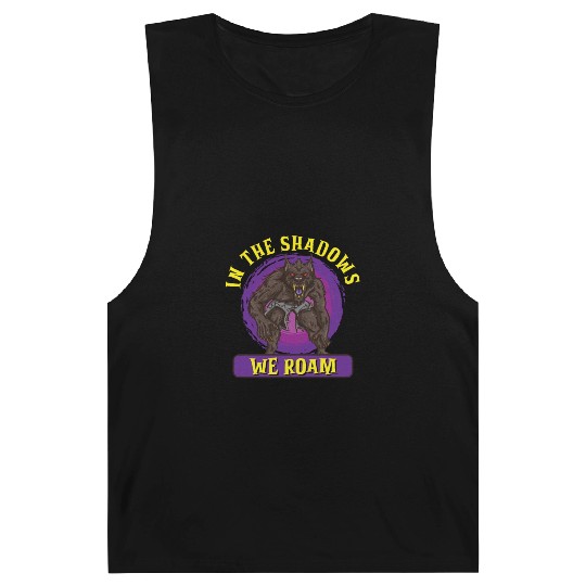 Funny Horror Werewolf Lycanthropy Full Moon Shapes Barnard Tanks