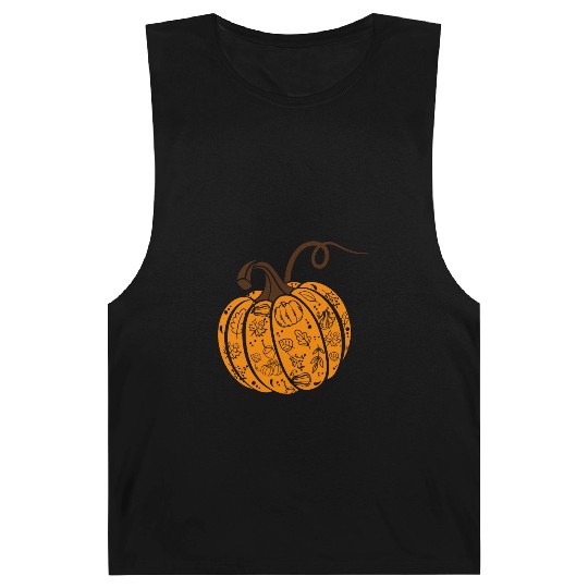 Halloween, Pumpkin, Fall, Thanksgiving Barnard Tanks