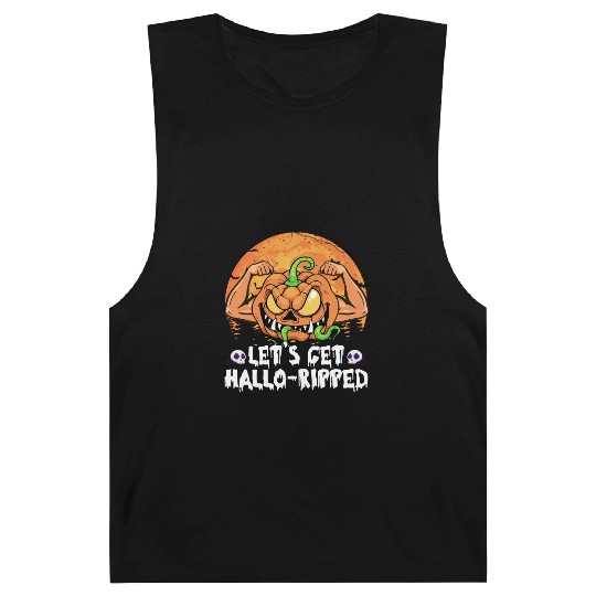 Lets Get Hallo Ripped Barnard Tanks Funny Halloween