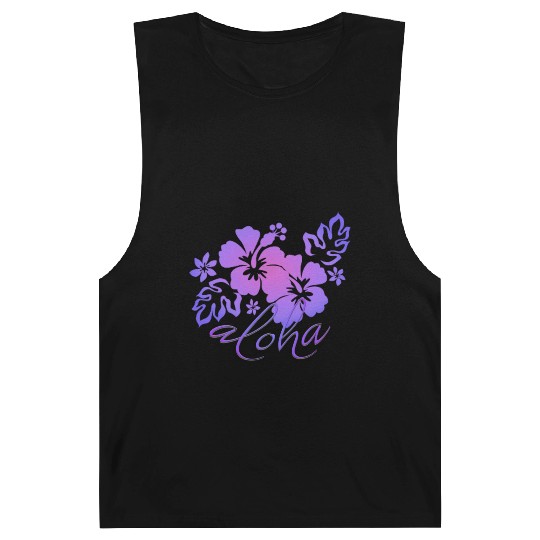 Sunset Hibiscus Aloha Graphic Barnard Tanks