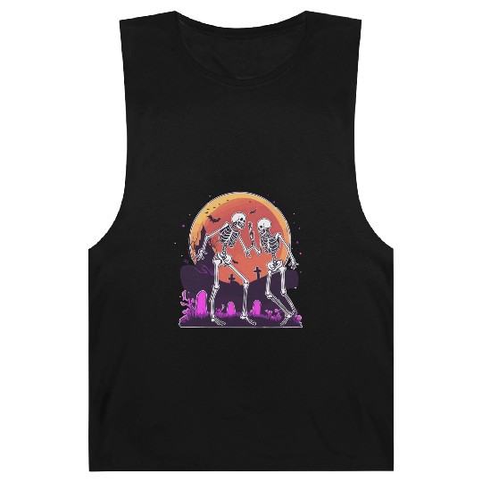 "Skeletal Dance-Off Under Neon Moon" Barnard Tanks
