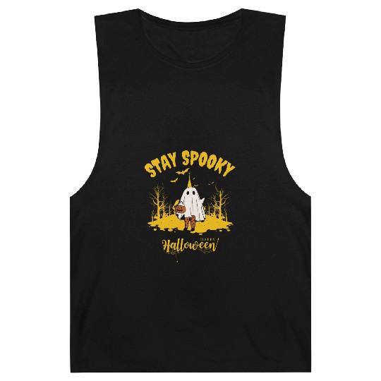 Stay spooky Happy Halloween Ghost pumpkin Barnard Tanks