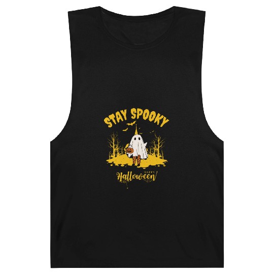 Stay spooky Happy Halloween Ghost pumpkin Barnard Tanks