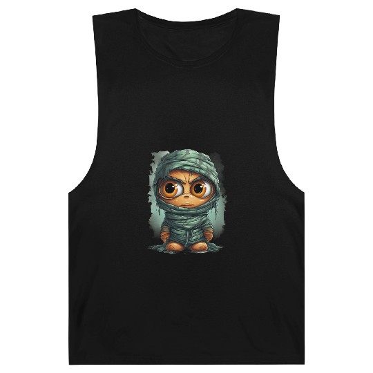 Halloween Spooky Cartoon Mummy Barnard Tanks
