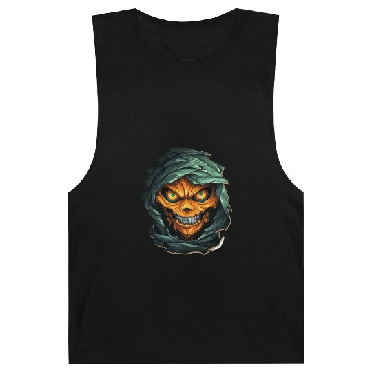 Halloween Spooky Cartoon Mummy Barnard Tanks