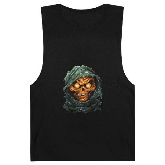 Halloween Spooky Cartoon Mummy Barnard Tanks