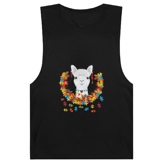 decorated alpaca in an autumnal setting Barnard Tanks