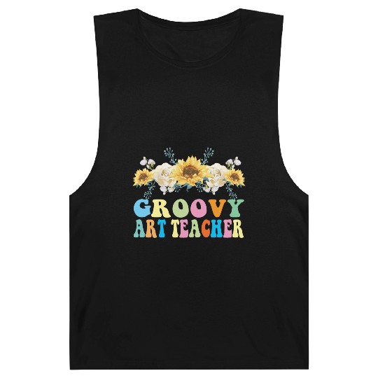 Groovy Art Teacher Flower Gift Barnard Tanks