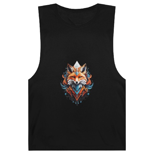 Mystical fox head artwork Barnard Tanks