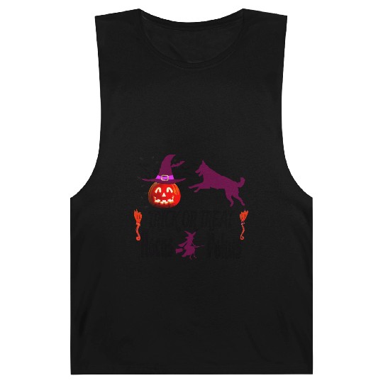 Pumpkin Halloween Trick or Treat Hocus Pocus Dog Barnard Tanks