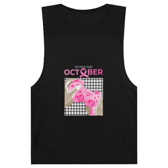 In October We Wear Pink Breast Cancer Barnard Tanks