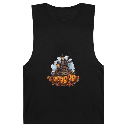 Halloween Pumpkin Bat Spell Haunted House Barnard Tanks