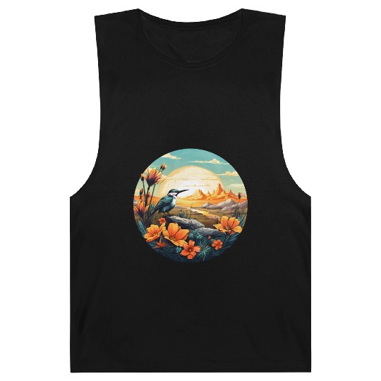 Beautiful Bird And Orange Morning Sunrise Barnard Tanks