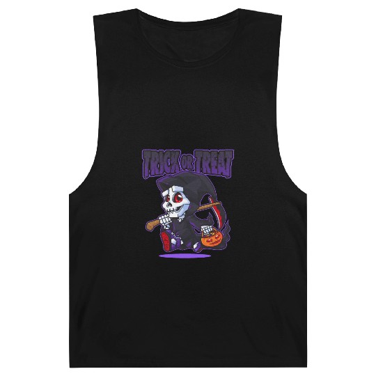Halloween Trick or Treat Grim Reaper Barnard Tanks