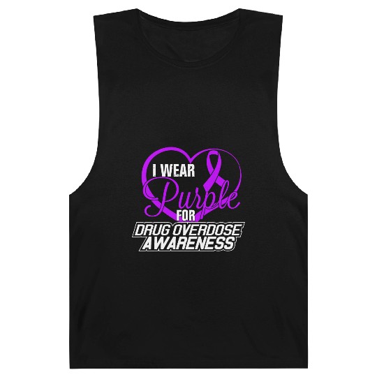 I Wear Purple For Drug Overdose Awareness Barnard Tanks