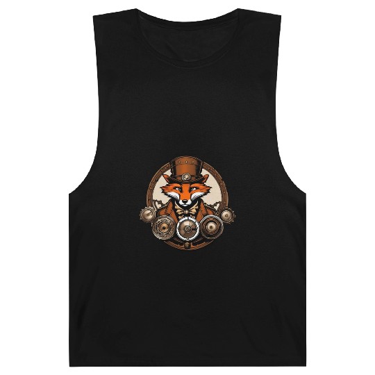 Steampunk Fox / Animal / Bronze / Old School Barnard Tanks
