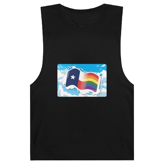 Texas Flag Pride Design for proud LGBT+ Texan Barnard Tanks