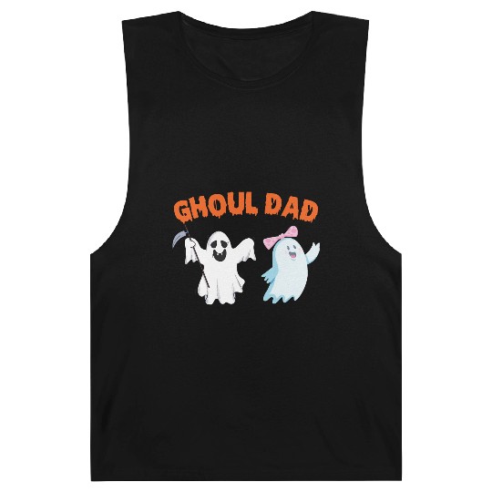 Ghoul Dad Ghost Funny Halloween Costume Barnard Tanks