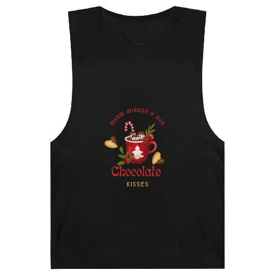 Merry Christmas Warm Wishes and Hot Chocolate Barnard Tanks