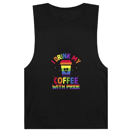 Gay Pride Parade Caffeine LGBTQ Coffee Drinker Barnard Tanks