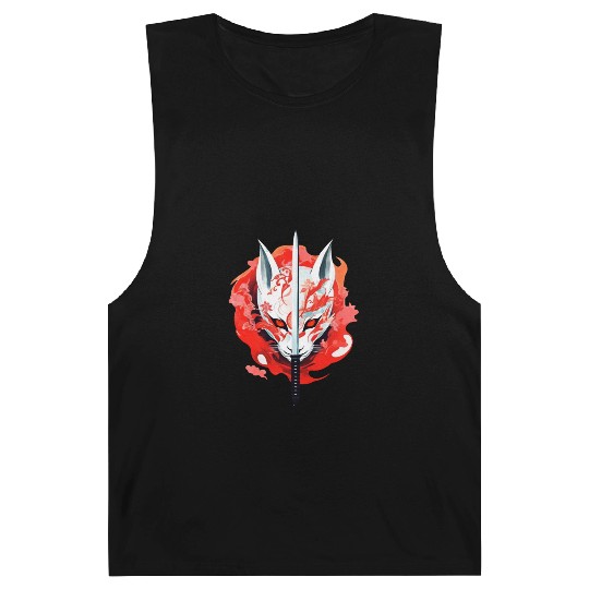 Fox Maske Kitsune Japan Anime Kumiho Samurai Barnard Tanks