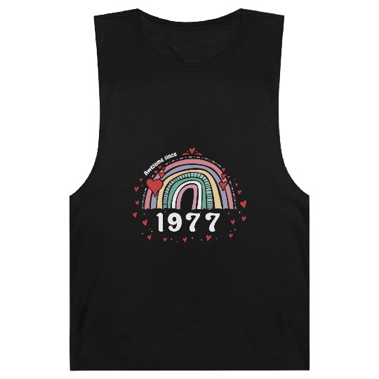 Cute Rainbow Awesome 1977 - 46th Birthday w/ Barnard Tanks