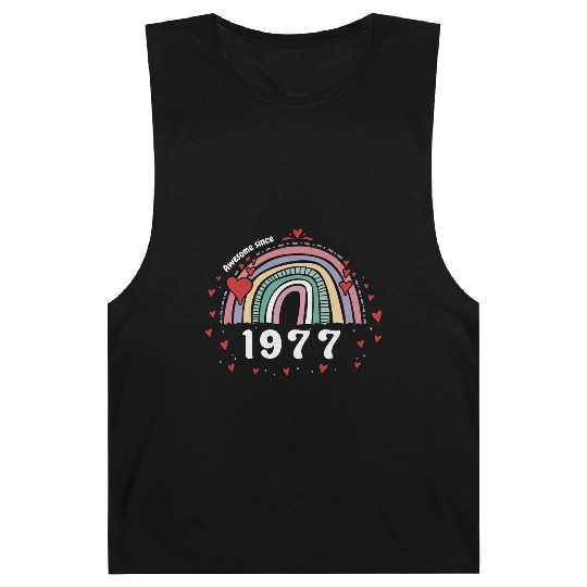 Cute Rainbow Awesome 1977 - 46th Birthday w/ Barnard Tanks