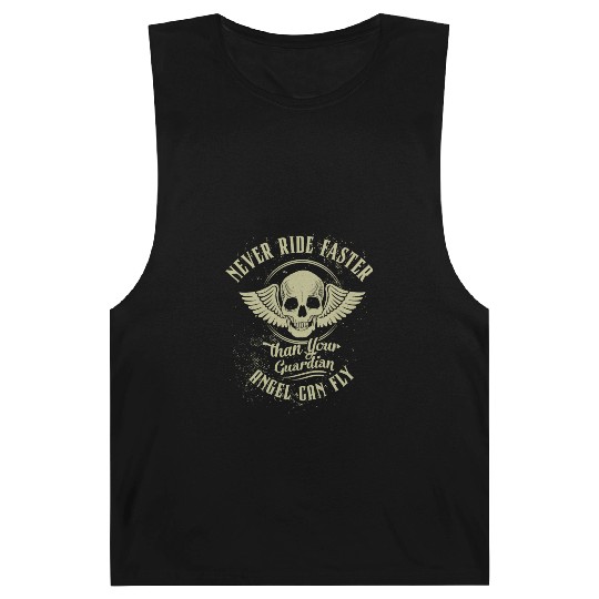 Never Ride Faster Than Motorcycle Graphic Barnard Tanks