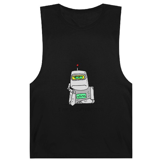 Interested Robot Funny Moody Bored Cartoon Joke Barnard Tanks